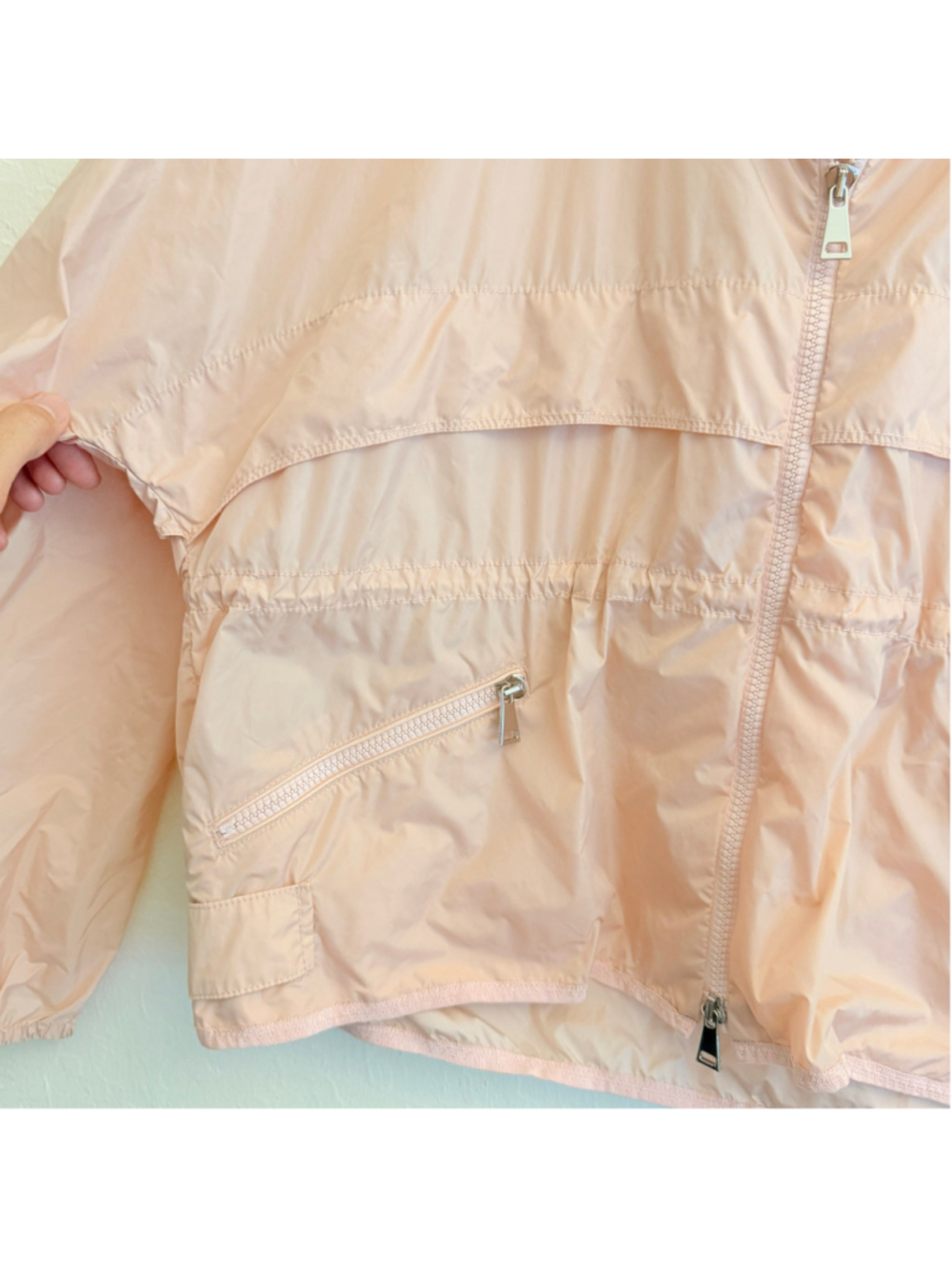Women's Moncler Lightweight Windbreaker Jacket Pink Size Small - Picture 7 of 13